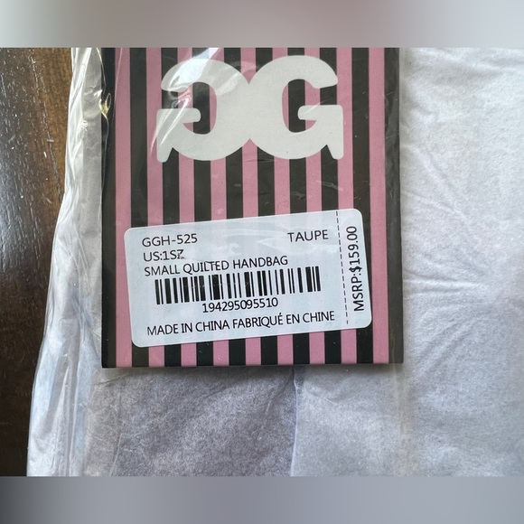 NWT Gilda Paris Tan Soft Quilted Twist lock Chain Handbag/Crossbody - Picture 4 of 12